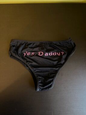 Black woman’s Bikini Bottom with Pink 'Yes, Daddy!